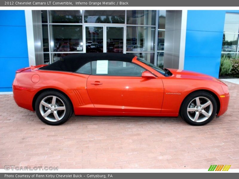 Inferno Orange Metallic / Black 2012 Chevrolet Camaro LT Convertible