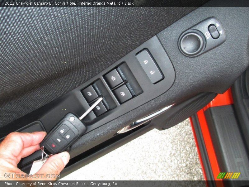 Inferno Orange Metallic / Black 2012 Chevrolet Camaro LT Convertible