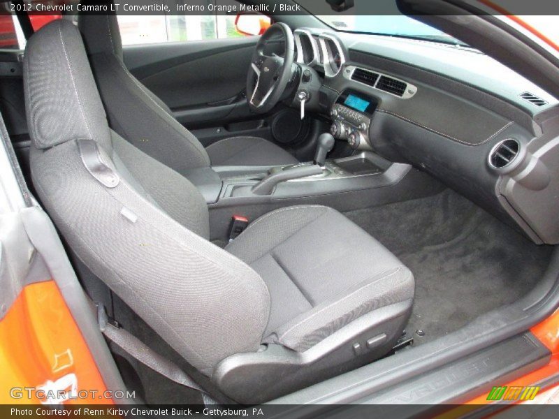 Inferno Orange Metallic / Black 2012 Chevrolet Camaro LT Convertible