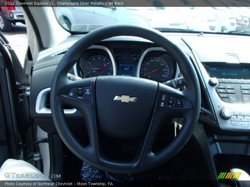 Champagne Silver Metallic / Jet Black 2013 Chevrolet Equinox LS