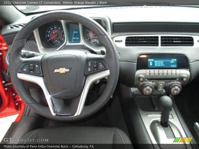 Inferno Orange Metallic / Black 2012 Chevrolet Camaro LT Convertible