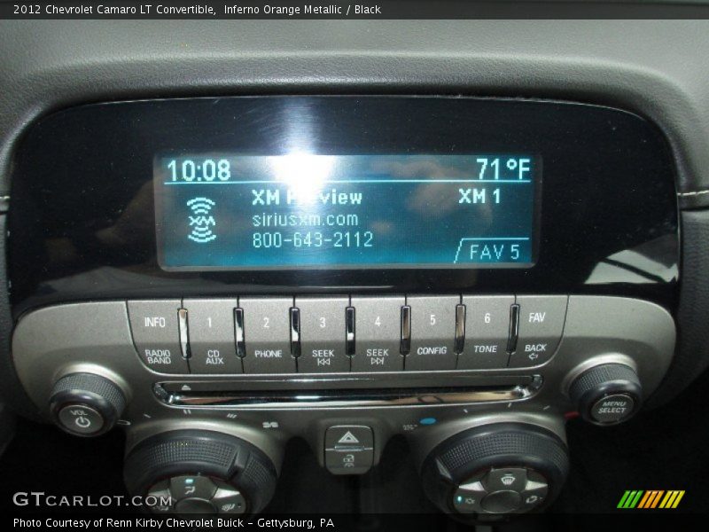 Inferno Orange Metallic / Black 2012 Chevrolet Camaro LT Convertible