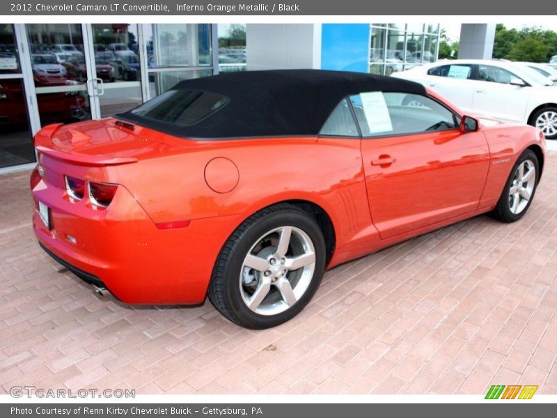 Inferno Orange Metallic / Black 2012 Chevrolet Camaro LT Convertible