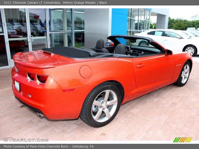 Inferno Orange Metallic / Black 2012 Chevrolet Camaro LT Convertible