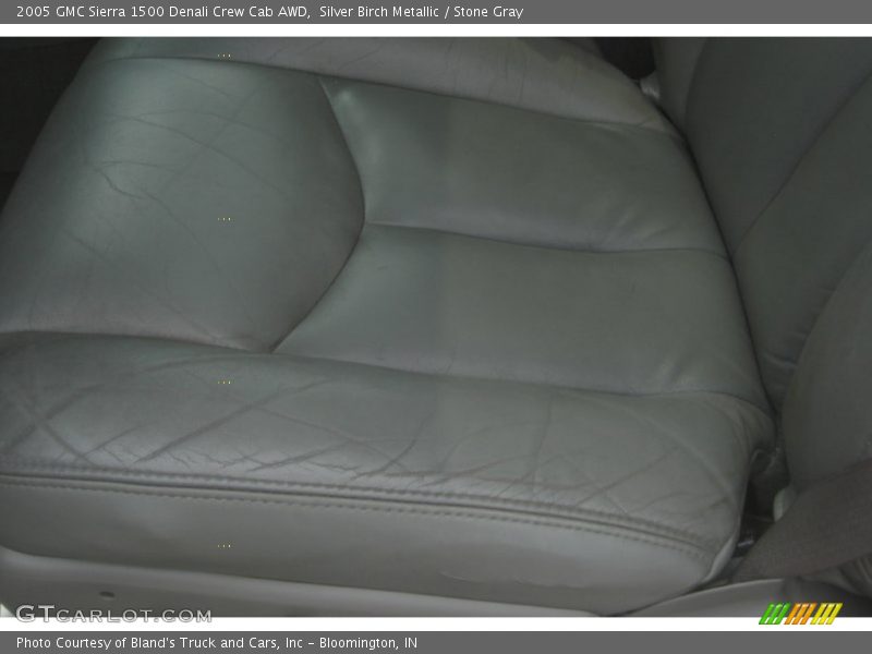 Silver Birch Metallic / Stone Gray 2005 GMC Sierra 1500 Denali Crew Cab AWD