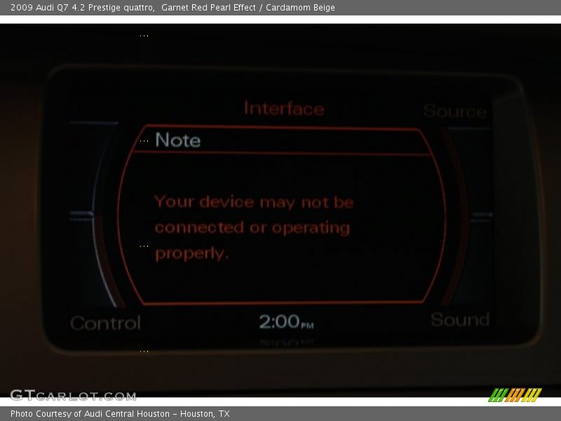 Garnet Red Pearl Effect / Cardamom Beige 2009 Audi Q7 4.2 Prestige quattro