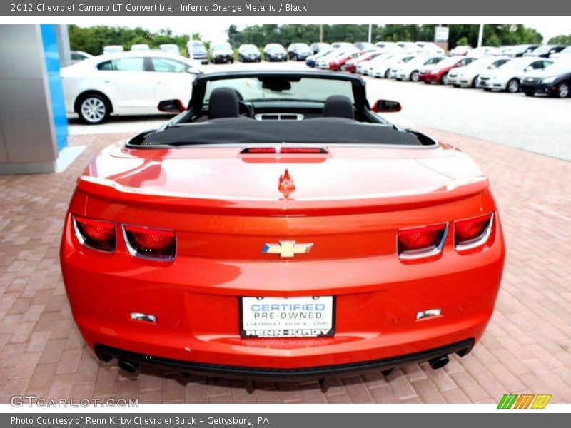Inferno Orange Metallic / Black 2012 Chevrolet Camaro LT Convertible