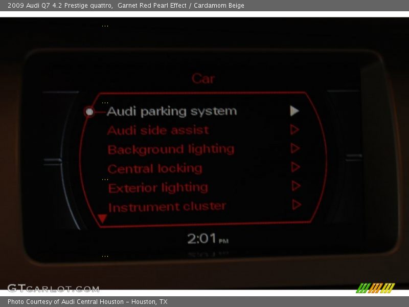 Garnet Red Pearl Effect / Cardamom Beige 2009 Audi Q7 4.2 Prestige quattro