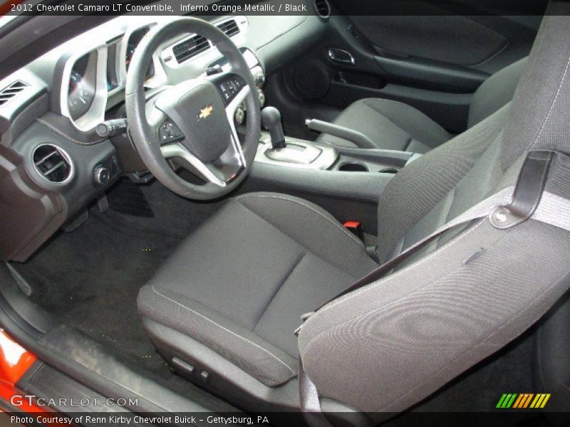 Inferno Orange Metallic / Black 2012 Chevrolet Camaro LT Convertible