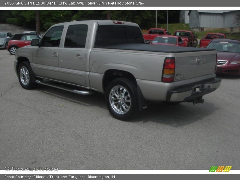 Silver Birch Metallic / Stone Gray 2005 GMC Sierra 1500 Denali Crew Cab AWD