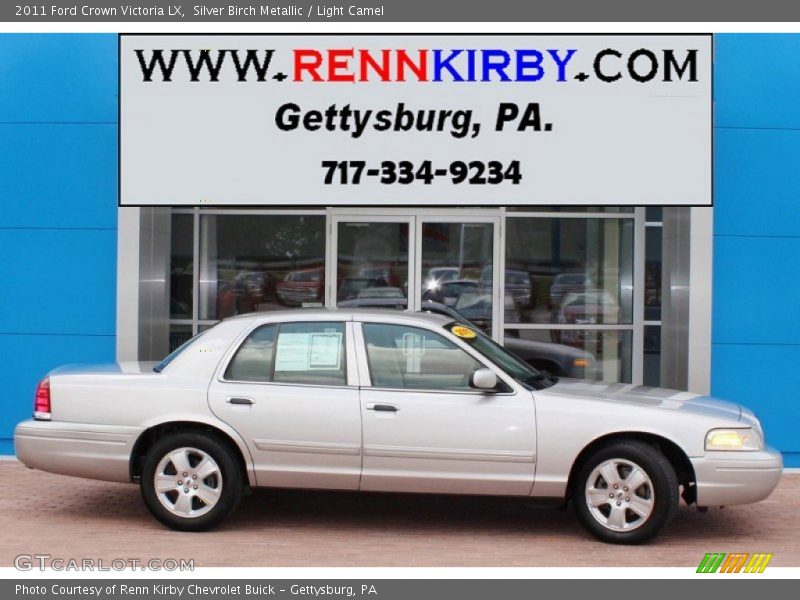 Silver Birch Metallic / Light Camel 2011 Ford Crown Victoria LX