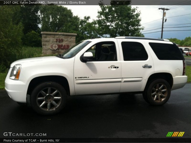 Summit White / Ebony Black 2007 GMC Yukon Denali AWD