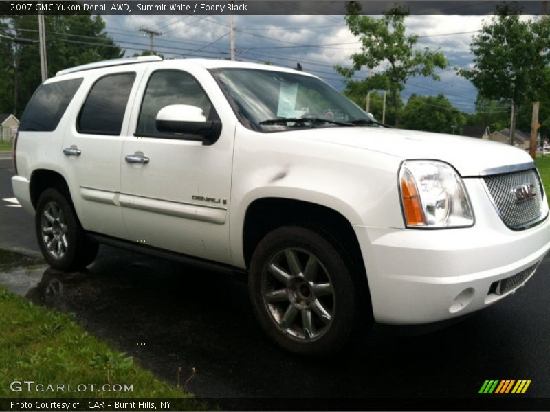 Summit White / Ebony Black 2007 GMC Yukon Denali AWD