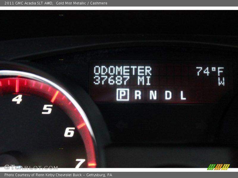 Gold Mist Metallic / Cashmere 2011 GMC Acadia SLT AWD