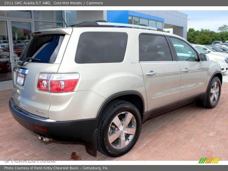 Gold Mist Metallic / Cashmere 2011 GMC Acadia SLT AWD