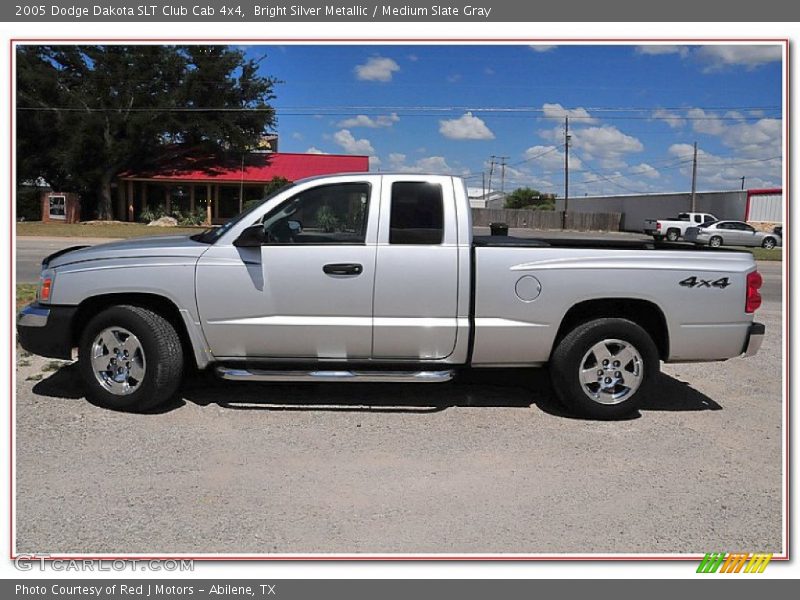 Bright Silver Metallic / Medium Slate Gray 2005 Dodge Dakota SLT Club Cab 4x4
