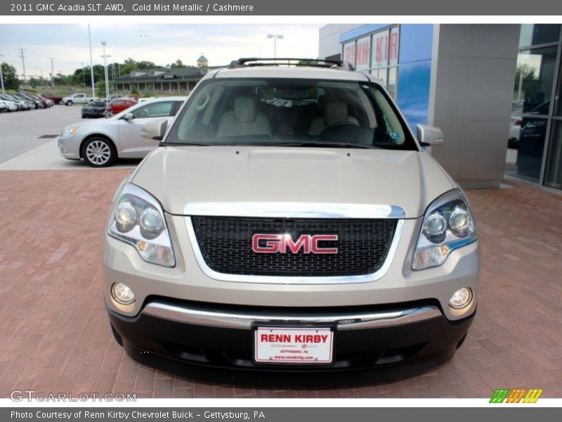 Gold Mist Metallic / Cashmere 2011 GMC Acadia SLT AWD