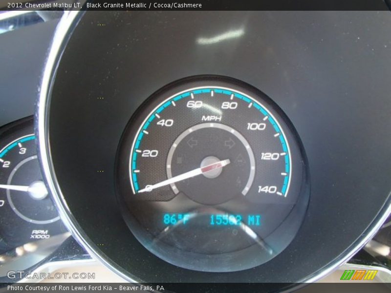 Black Granite Metallic / Cocoa/Cashmere 2012 Chevrolet Malibu LT