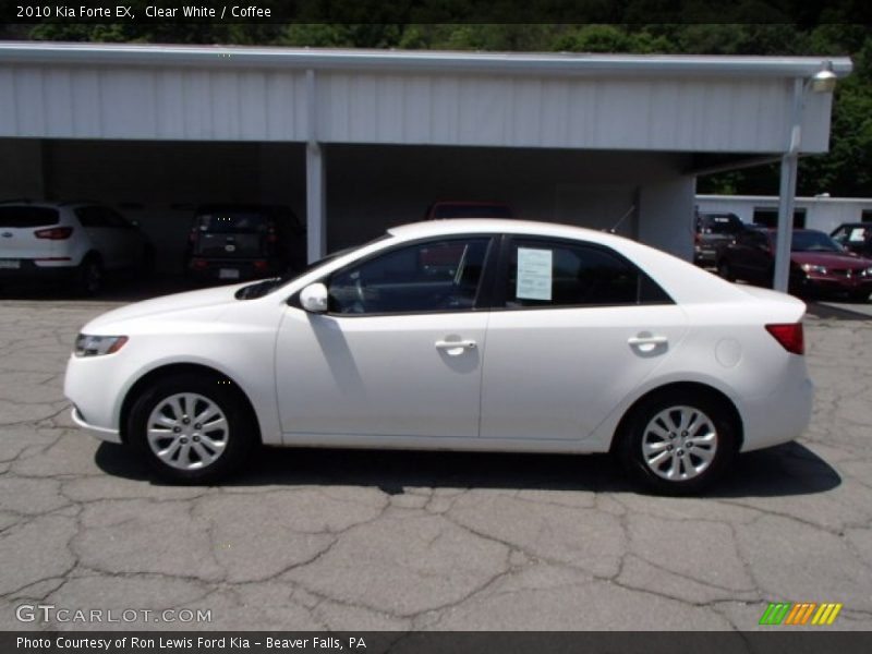 Clear White / Coffee 2010 Kia Forte EX