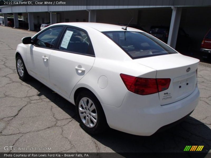 Clear White / Coffee 2010 Kia Forte EX