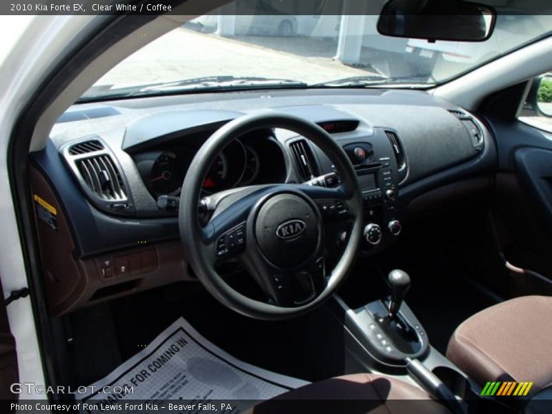 Clear White / Coffee 2010 Kia Forte EX