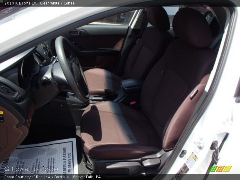 Clear White / Coffee 2010 Kia Forte EX