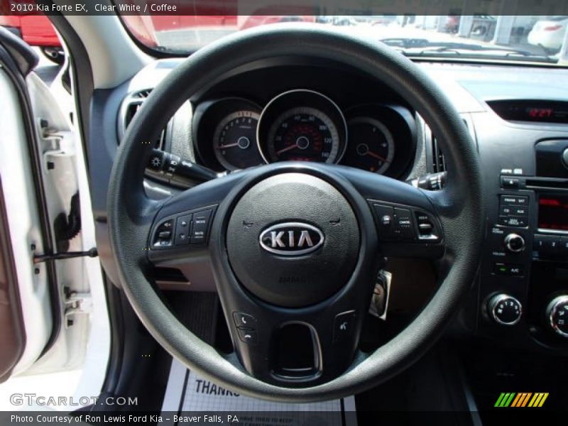 Clear White / Coffee 2010 Kia Forte EX