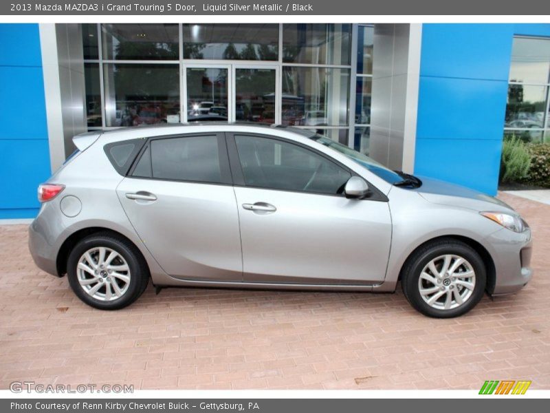 Liquid Silver Metallic / Black 2013 Mazda MAZDA3 i Grand Touring 5 Door