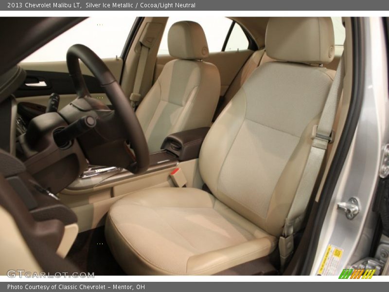 Silver Ice Metallic / Cocoa/Light Neutral 2013 Chevrolet Malibu LT