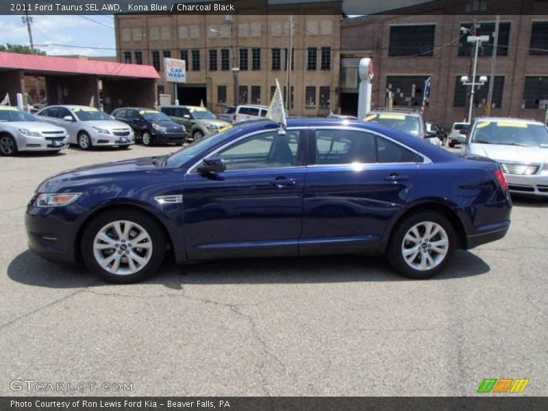 Kona Blue / Charcoal Black 2011 Ford Taurus SEL AWD
