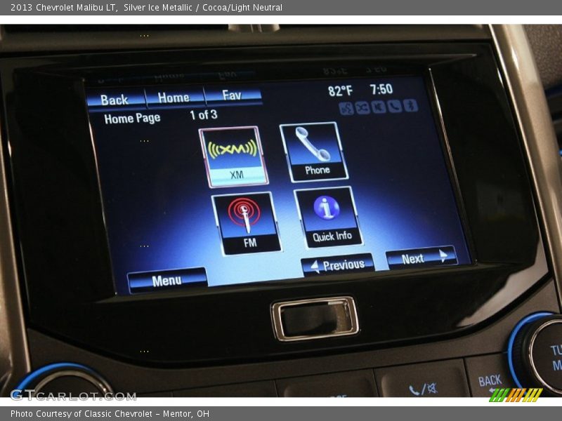 Silver Ice Metallic / Cocoa/Light Neutral 2013 Chevrolet Malibu LT