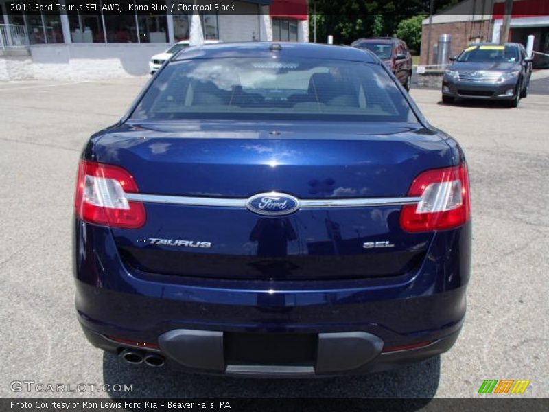 Kona Blue / Charcoal Black 2011 Ford Taurus SEL AWD