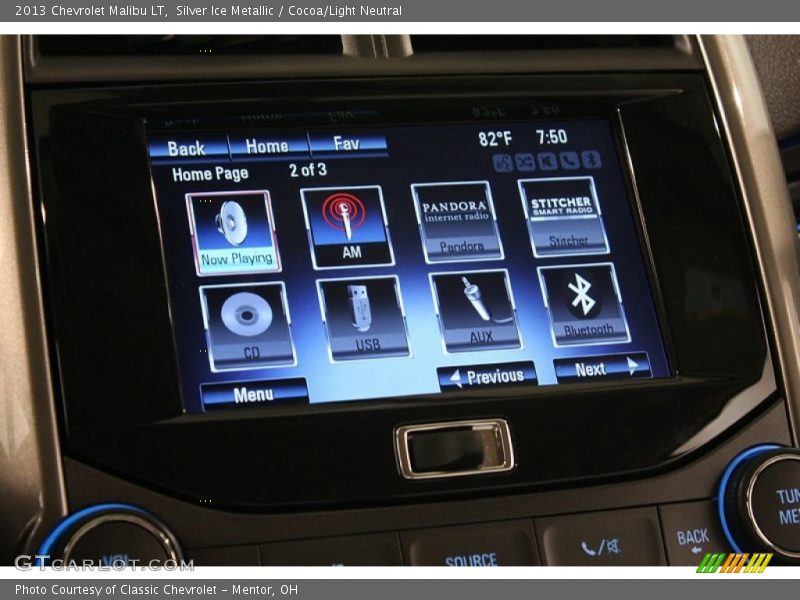 Silver Ice Metallic / Cocoa/Light Neutral 2013 Chevrolet Malibu LT