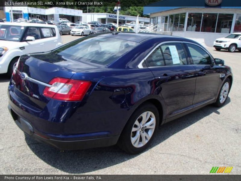 Kona Blue / Charcoal Black 2011 Ford Taurus SEL AWD
