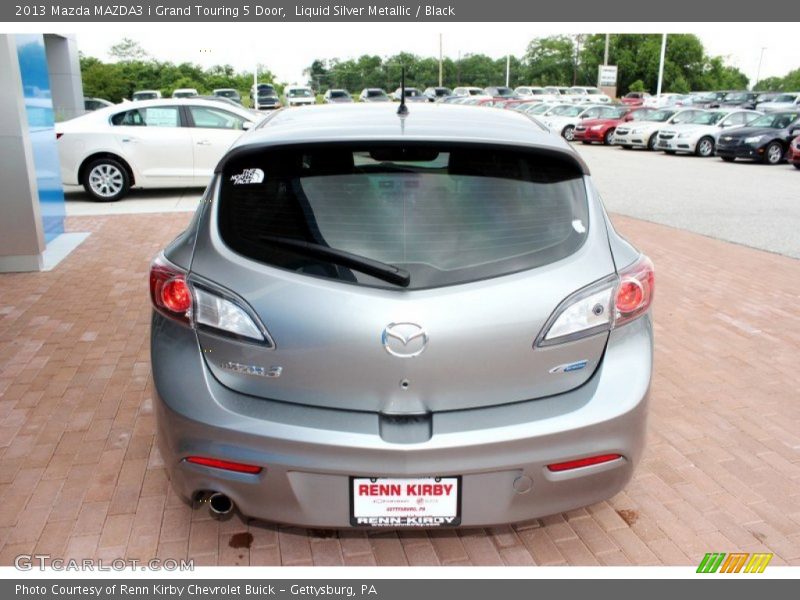 Liquid Silver Metallic / Black 2013 Mazda MAZDA3 i Grand Touring 5 Door