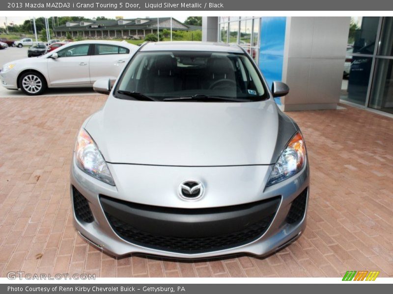 Liquid Silver Metallic / Black 2013 Mazda MAZDA3 i Grand Touring 5 Door