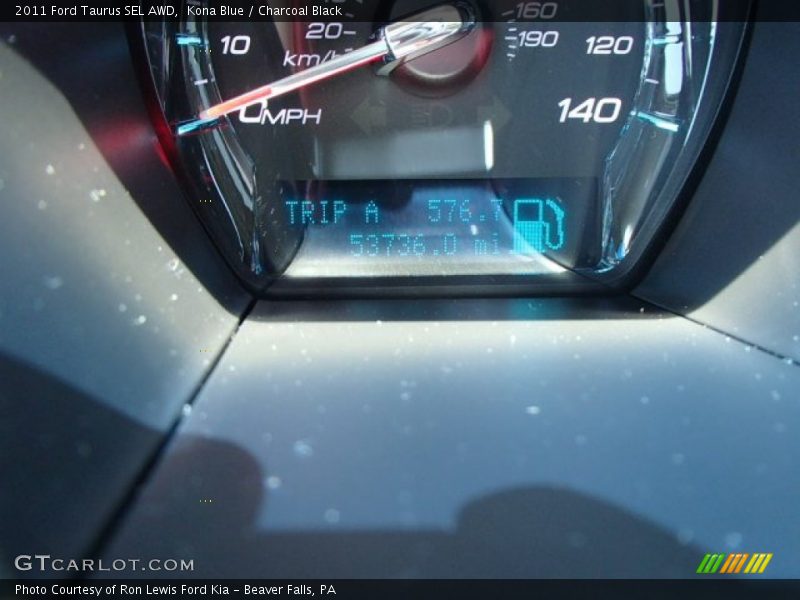 Kona Blue / Charcoal Black 2011 Ford Taurus SEL AWD