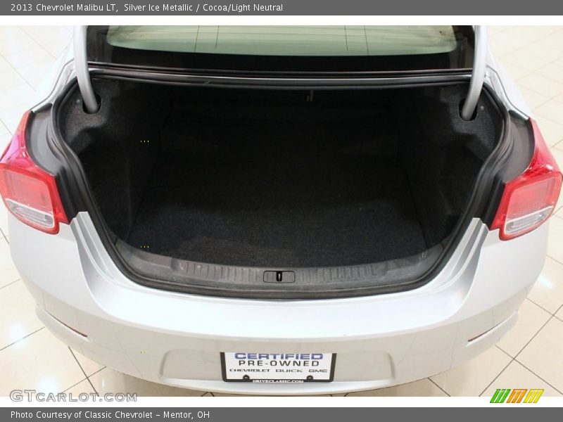 Silver Ice Metallic / Cocoa/Light Neutral 2013 Chevrolet Malibu LT