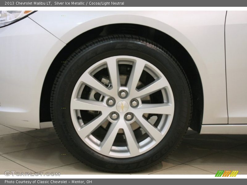 Silver Ice Metallic / Cocoa/Light Neutral 2013 Chevrolet Malibu LT