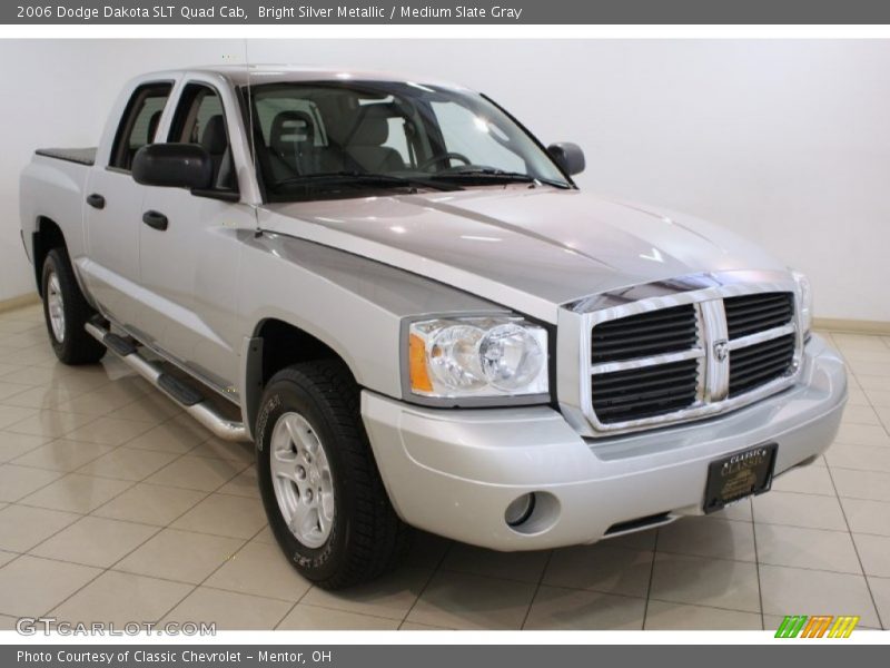 Bright Silver Metallic / Medium Slate Gray 2006 Dodge Dakota SLT Quad Cab
