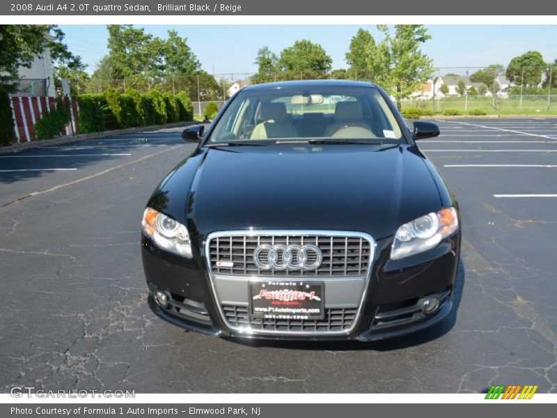 Brilliant Black / Beige 2008 Audi A4 2.0T quattro Sedan