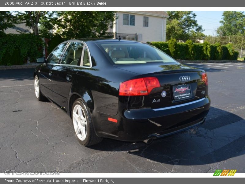 Brilliant Black / Beige 2008 Audi A4 2.0T quattro Sedan