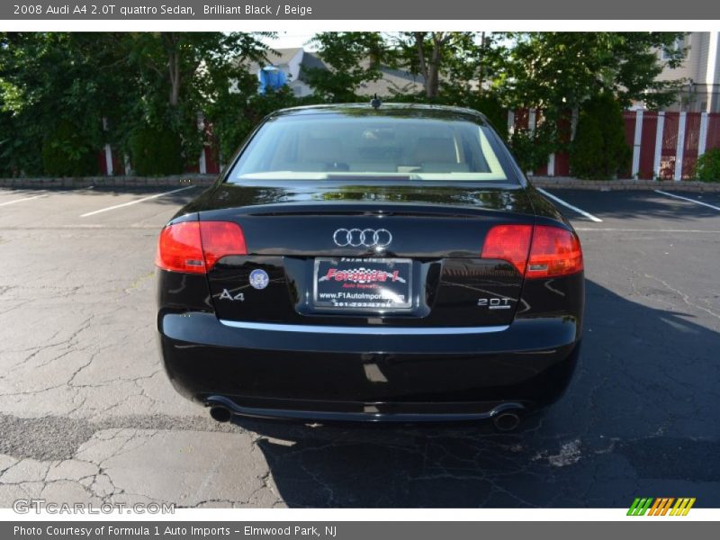 Brilliant Black / Beige 2008 Audi A4 2.0T quattro Sedan