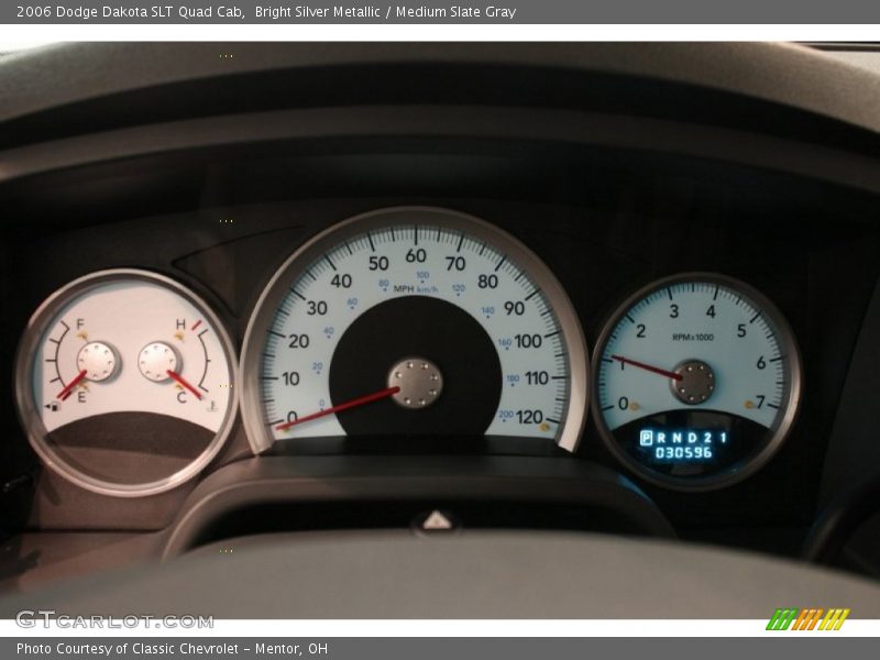 Bright Silver Metallic / Medium Slate Gray 2006 Dodge Dakota SLT Quad Cab