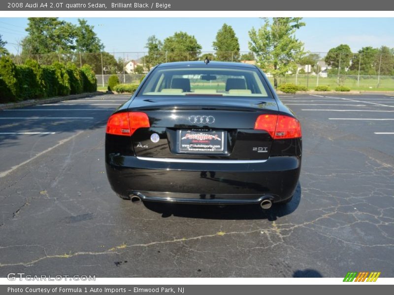 Brilliant Black / Beige 2008 Audi A4 2.0T quattro Sedan