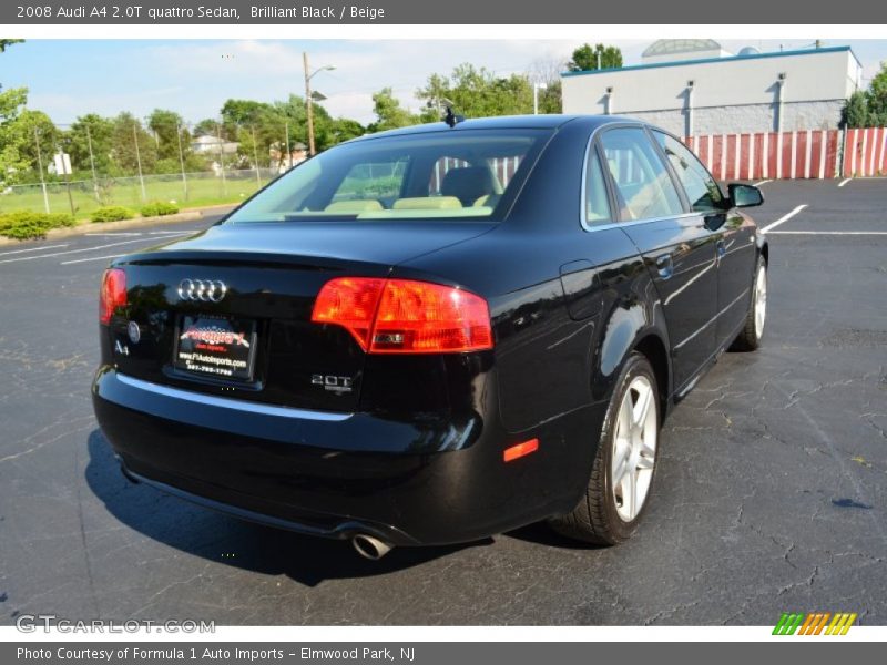 Brilliant Black / Beige 2008 Audi A4 2.0T quattro Sedan