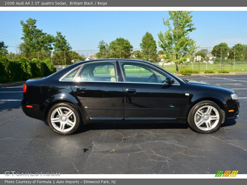 Brilliant Black / Beige 2008 Audi A4 2.0T quattro Sedan
