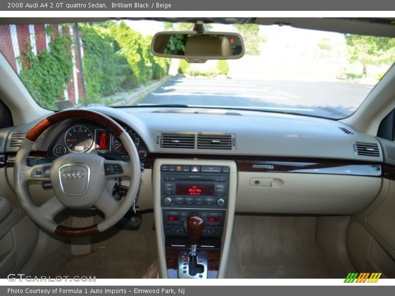 Brilliant Black / Beige 2008 Audi A4 2.0T quattro Sedan
