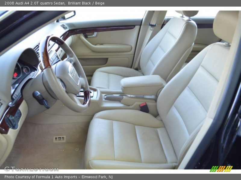 Brilliant Black / Beige 2008 Audi A4 2.0T quattro Sedan