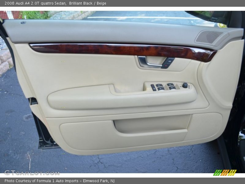 Brilliant Black / Beige 2008 Audi A4 2.0T quattro Sedan